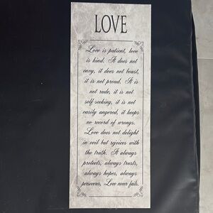 Love Quote Wall Art Decor - Black and White